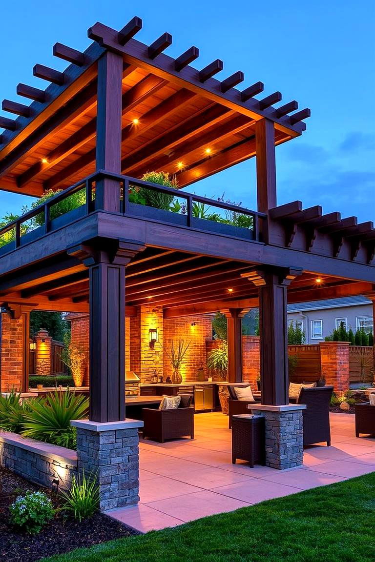 Multi Level Pergola Magic - 24 Patio With a Pergola Ideas