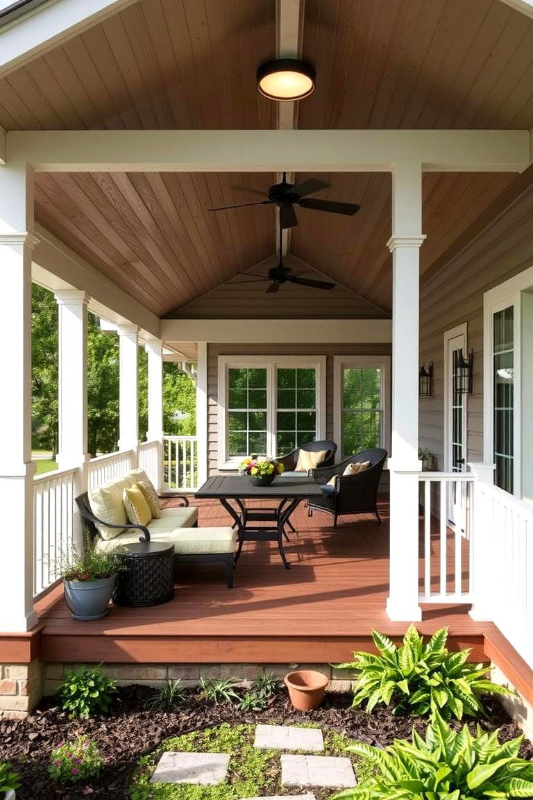 Multi Level Porch Design - 24 Modern Front Porch Ideas