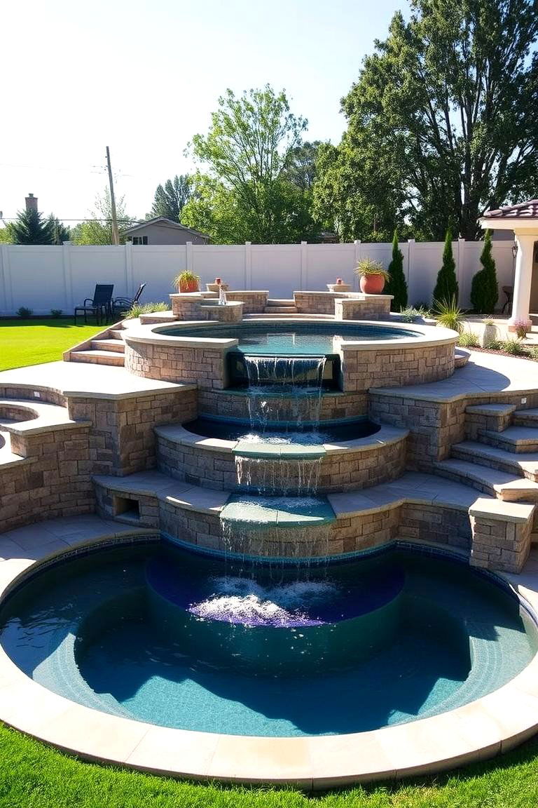 Multi Level Spool Pool Design - 24 Spool Pool Ideas
