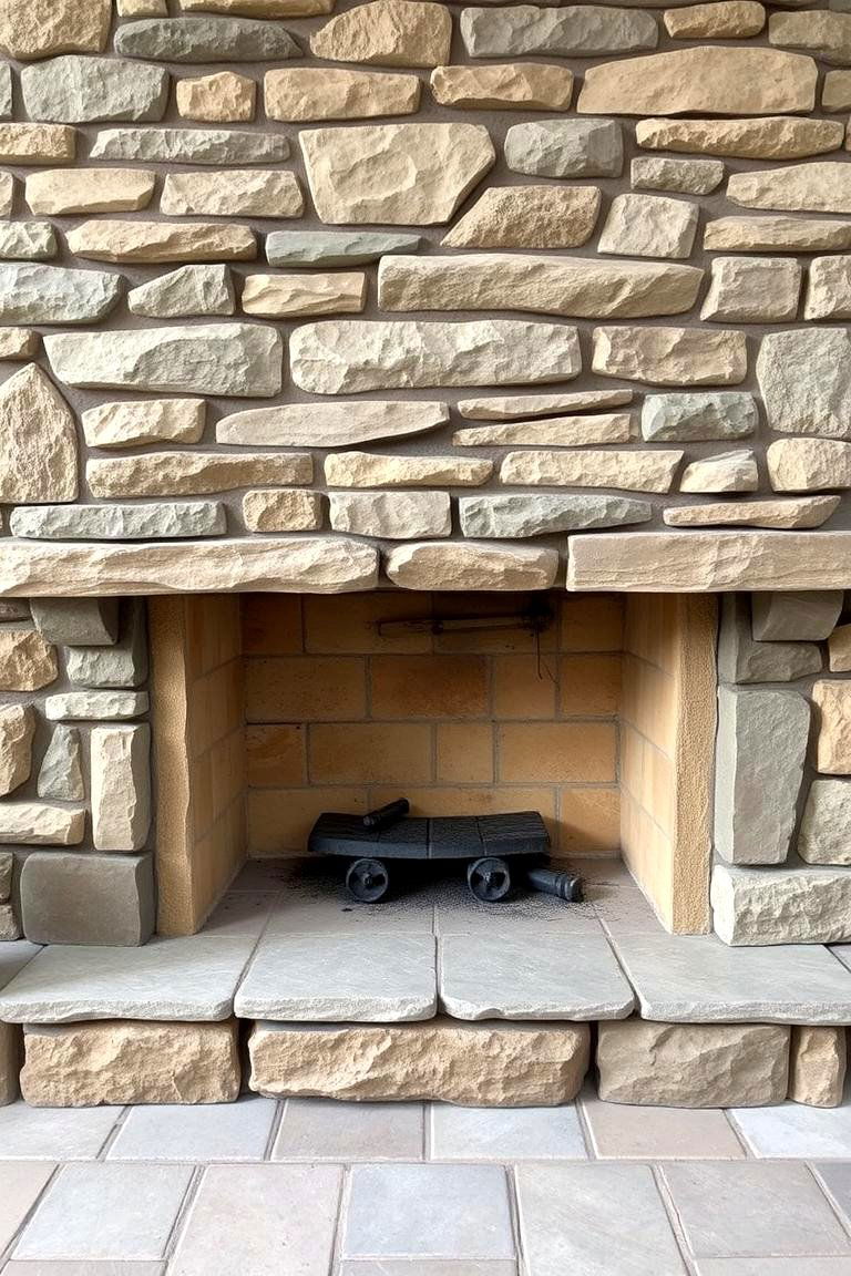 Multi Level Stone Hearth - 24 Stone Fireplace Ideas