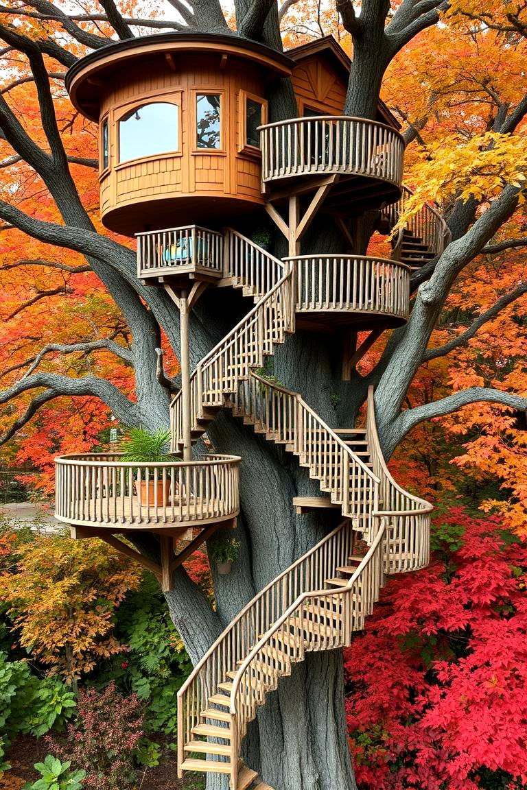 Multi Level Tree House Escape - 24 Tree House Ideas