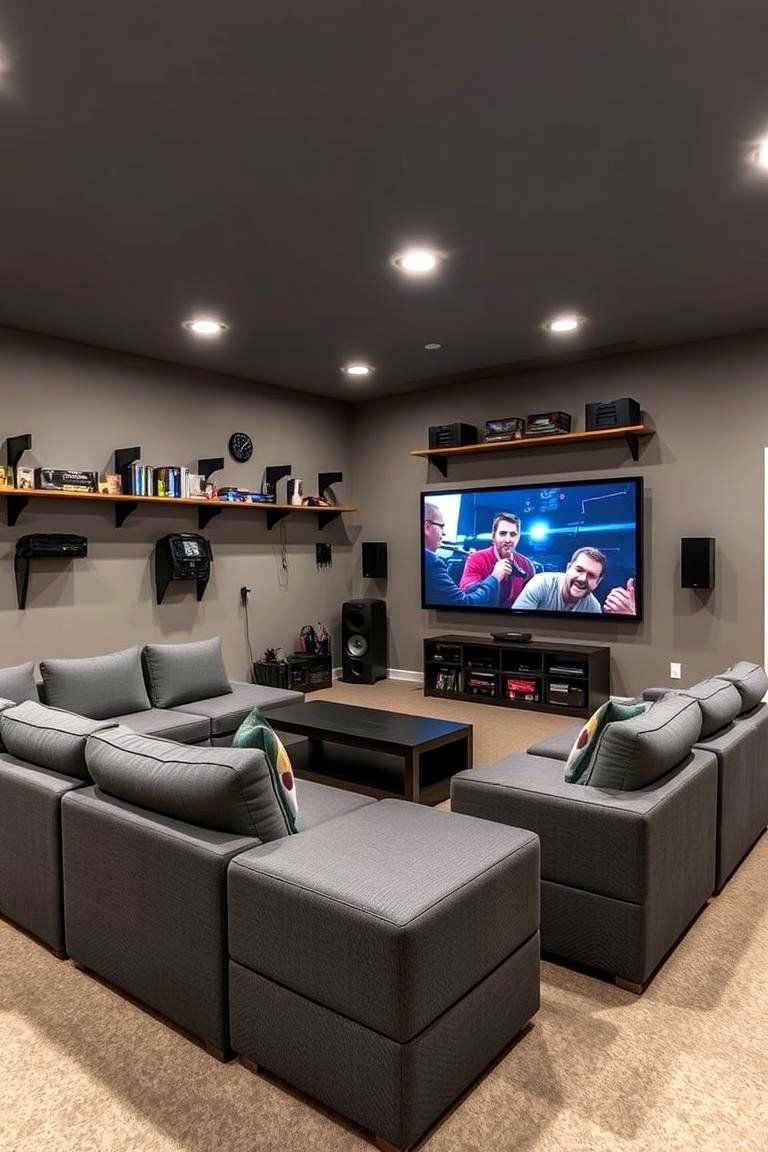 Multi Purpose Entertainment Center - 24 Garage Game Room Ideas