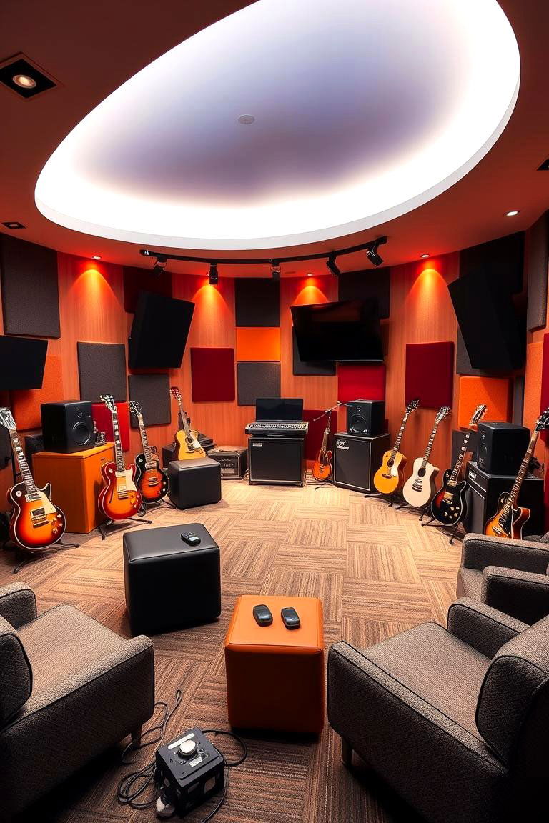 Multi Purpose Jam Zone - 24 Guitar Room Ideas