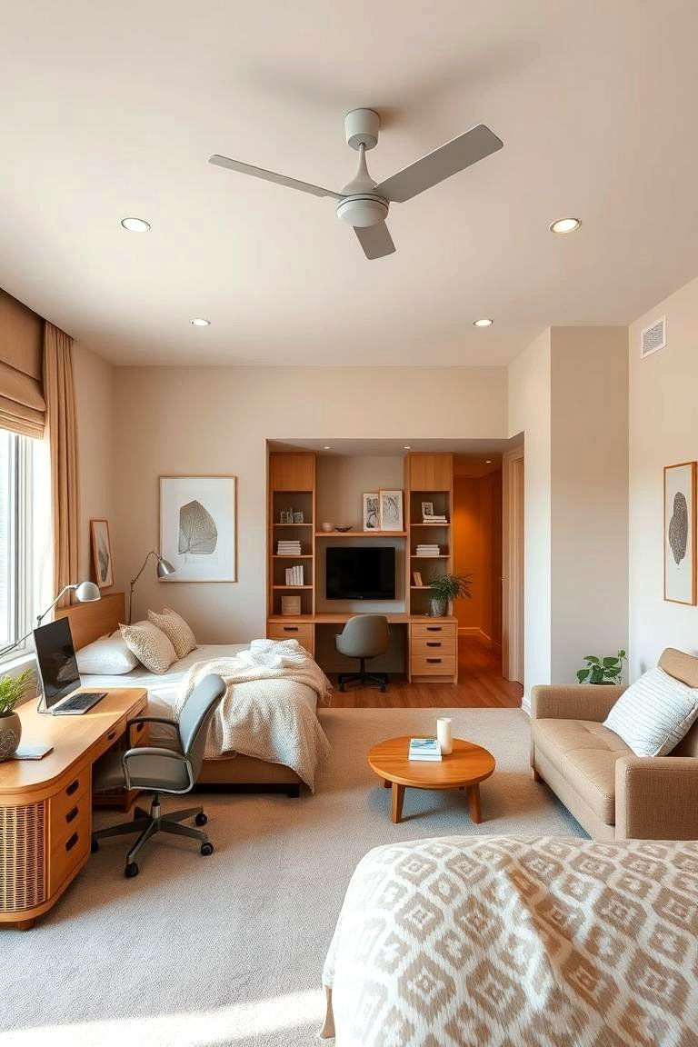 Multi Purpose Khaki Bedroom - 24 Khaki Bedroom Ideas