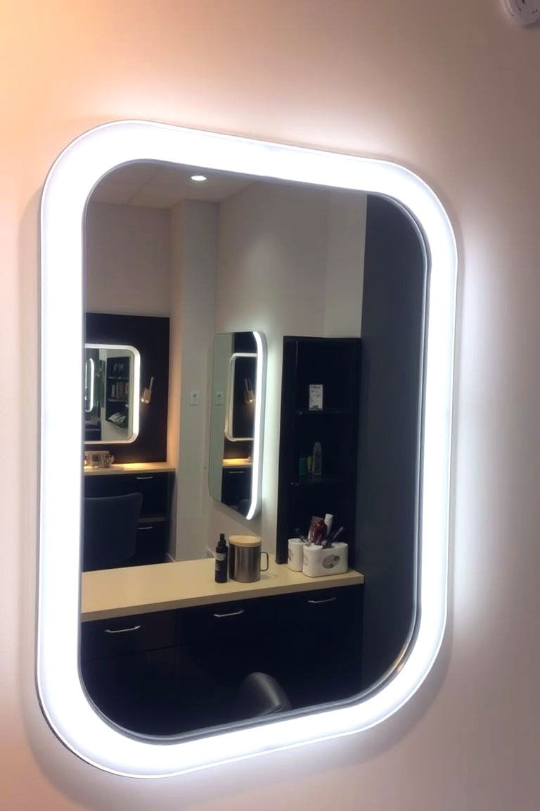 Multi Purpose Mirrors - 24 Small Salon Interior Design Ideas