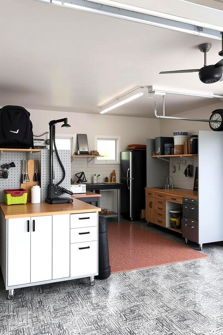 Multi Purpose Utility Zones - 24 Garage Decor Ideas