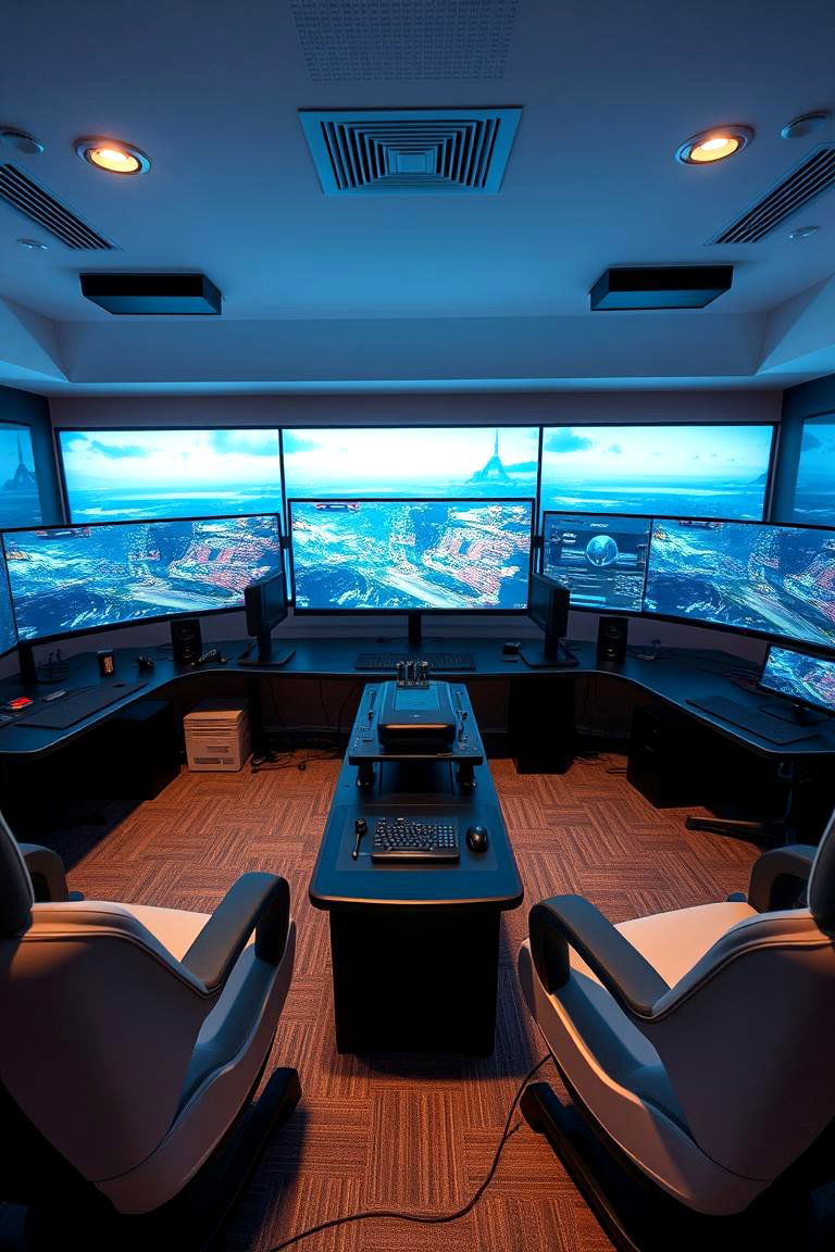 Multi Screen Gaming Haven - 24 Boys Gaming Bedroom Ideas