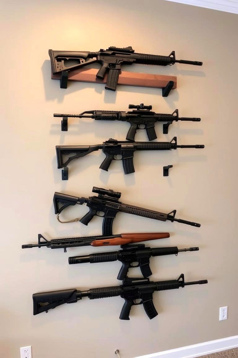 Multi Shelf Display - 24 Gun Wall Ideas
