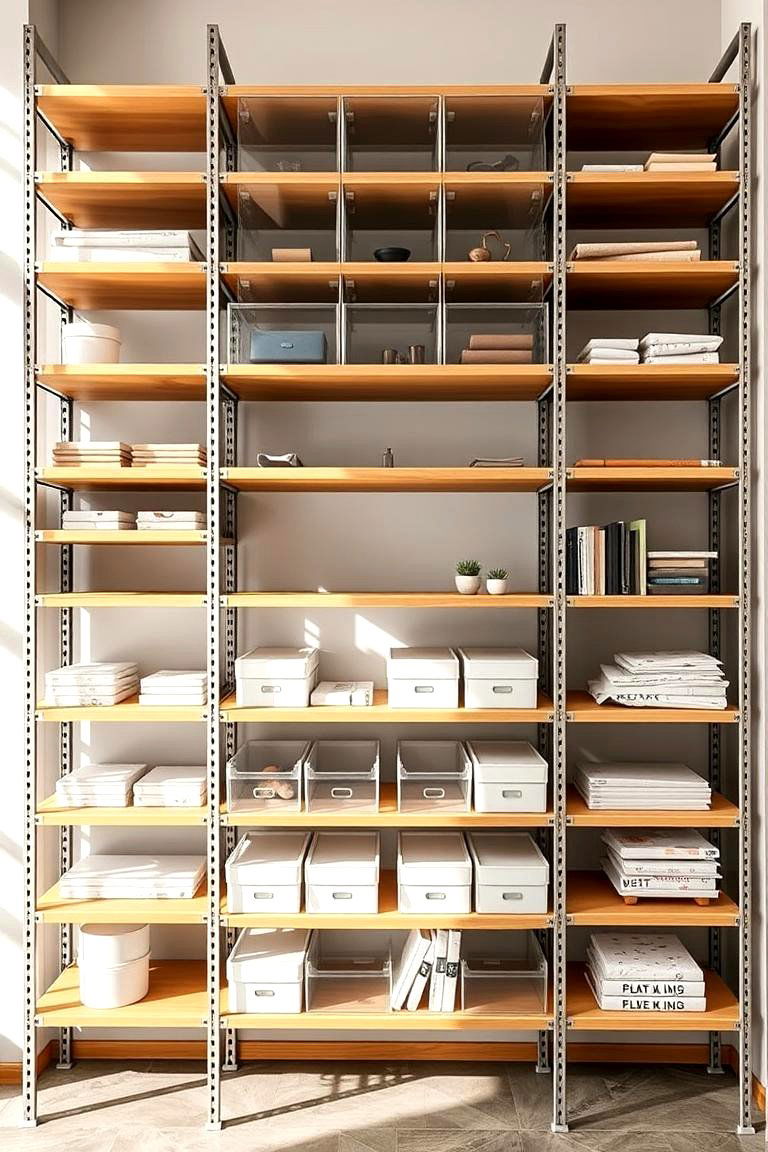 Multi Tier Shelf Unit - 24 Toilet Paper Storage Ideas