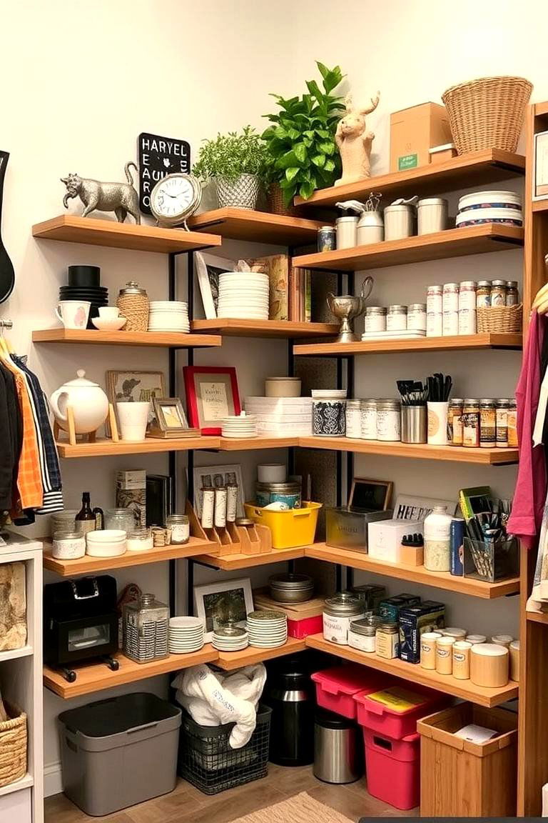 Multi Tiered Corner Display - 24 Corner Bookshelf Ideas