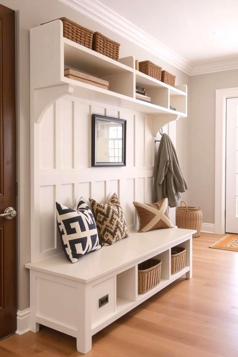 Multi Tiered Entryway Bench - 24 Entryway Bench Ideas