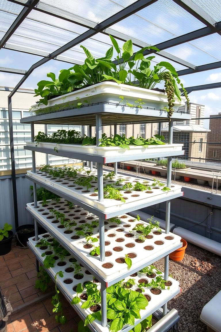 Multi Tiered Growing System Greenhouse - 24 Rooftop Greenhouse Ideas