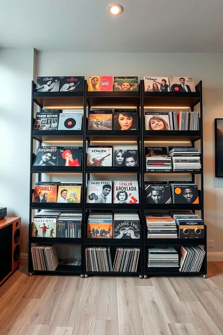 Multi Tiered Shelf Units - 24 Vinyl Record Storage Ideas