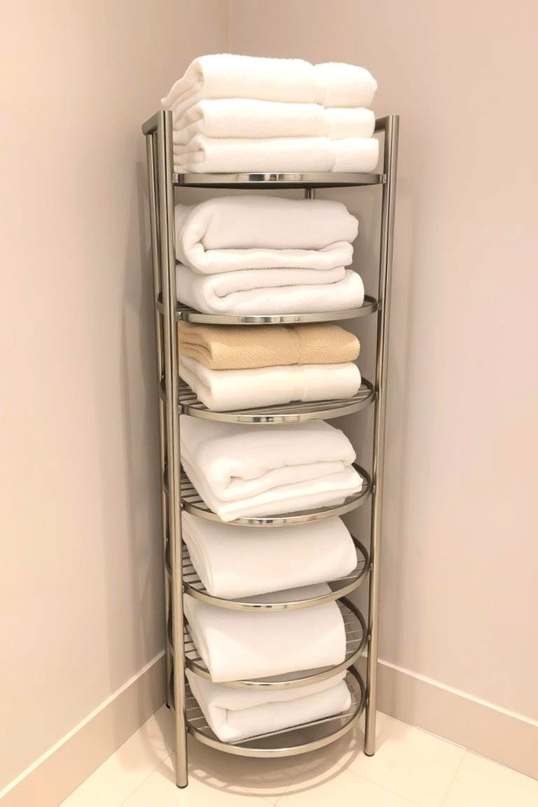 Multi Tiered Stands for Organization - 24 Towel Storage Ideas