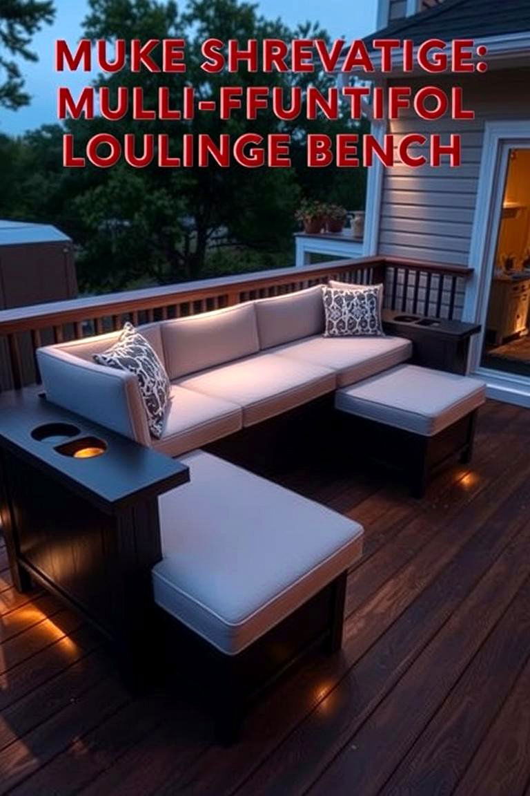 Multi functional Built in Lounge Bench - 24 Built-in Deck Bench Ideas and Designs