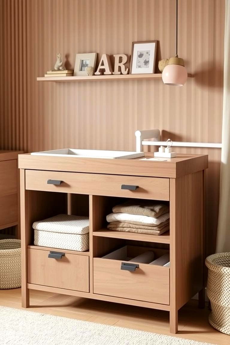 Multi functional Changing Table with Storage - 24 Nursery Storage Ideas