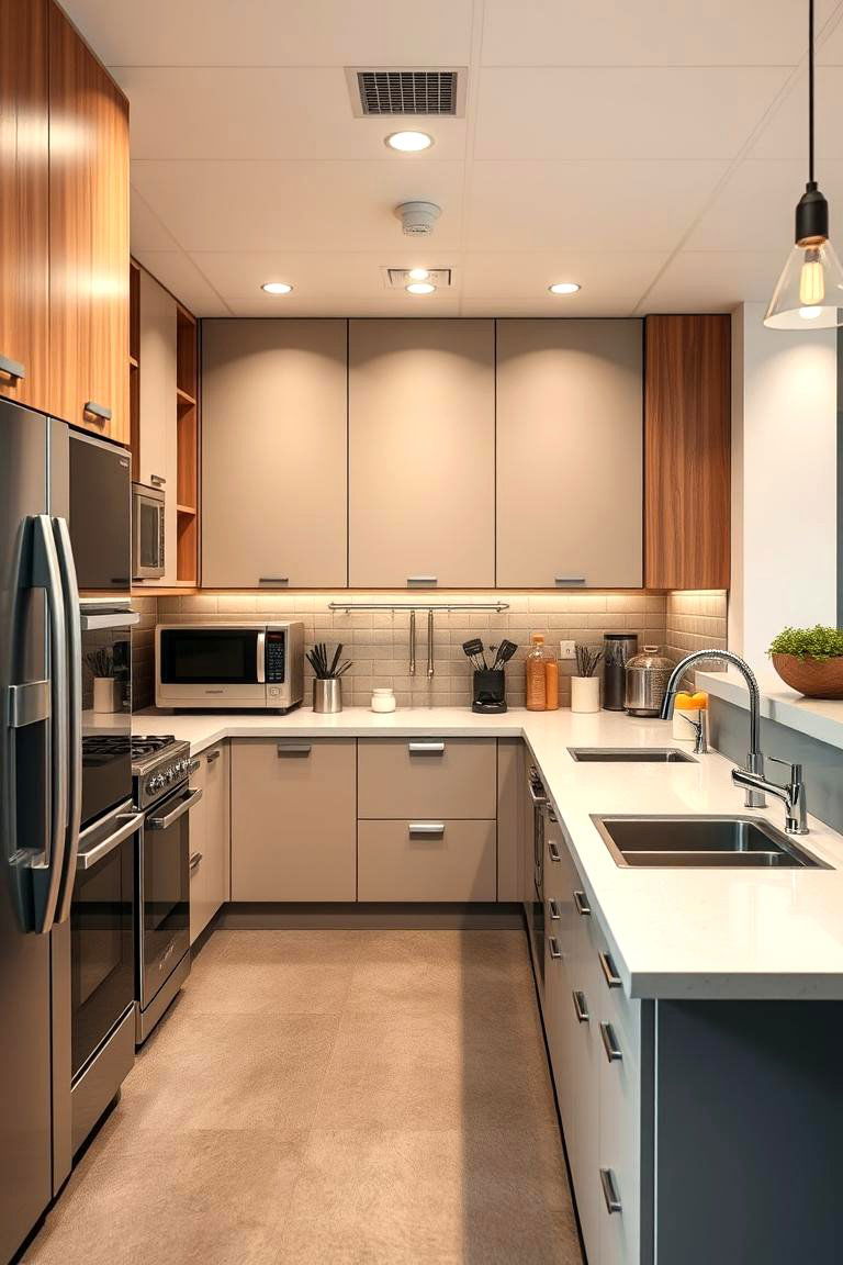 Multi functional Prep Area - 24 Office Kitchen Ideas