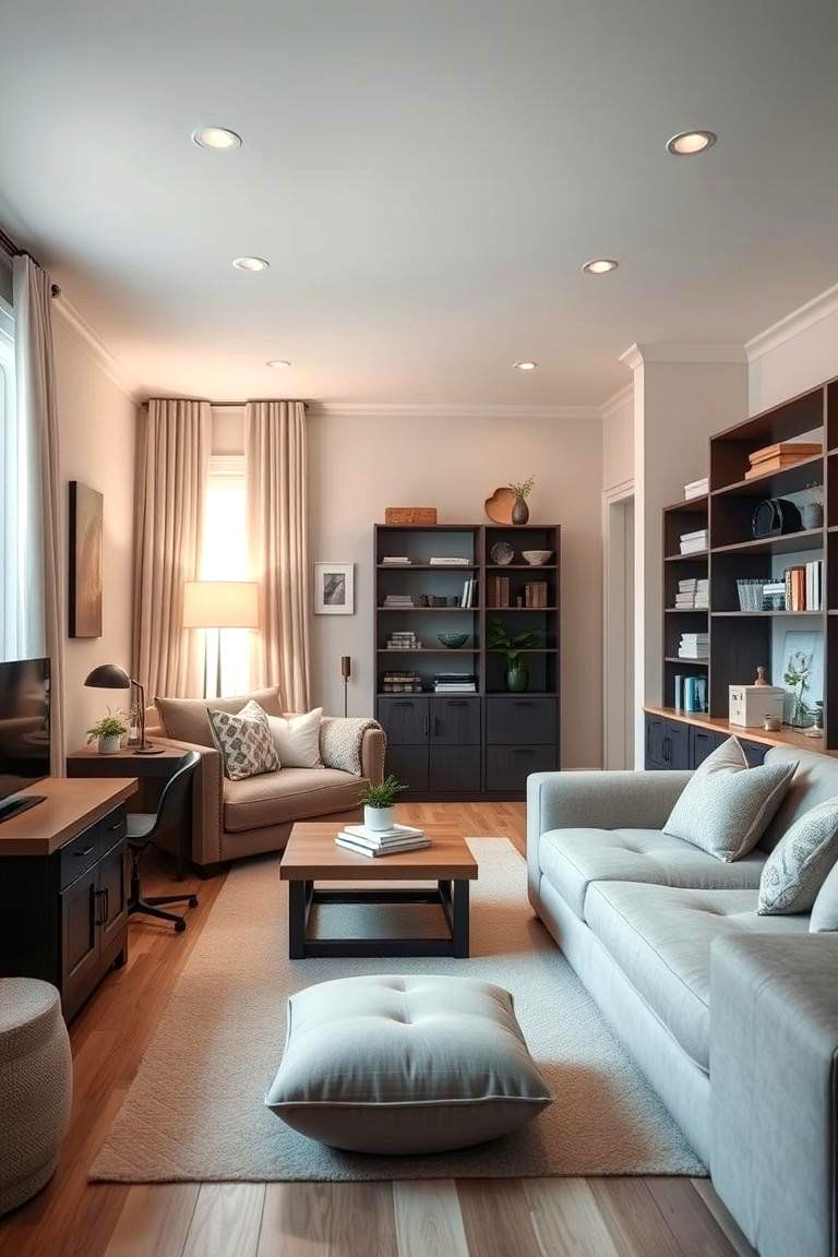 Multi functional Space Design - 24 Transitional Interior Design Ideas