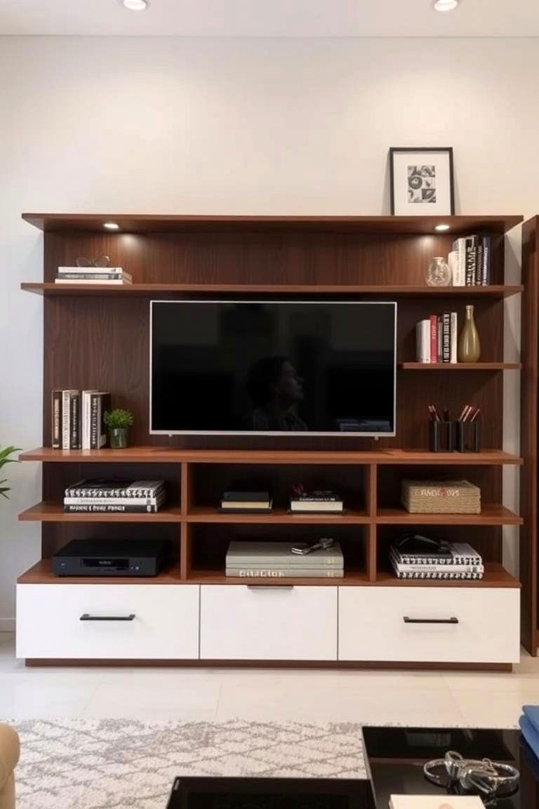 Multi functional Tv Stand with Shelves - 24 Tv Stand Ideas