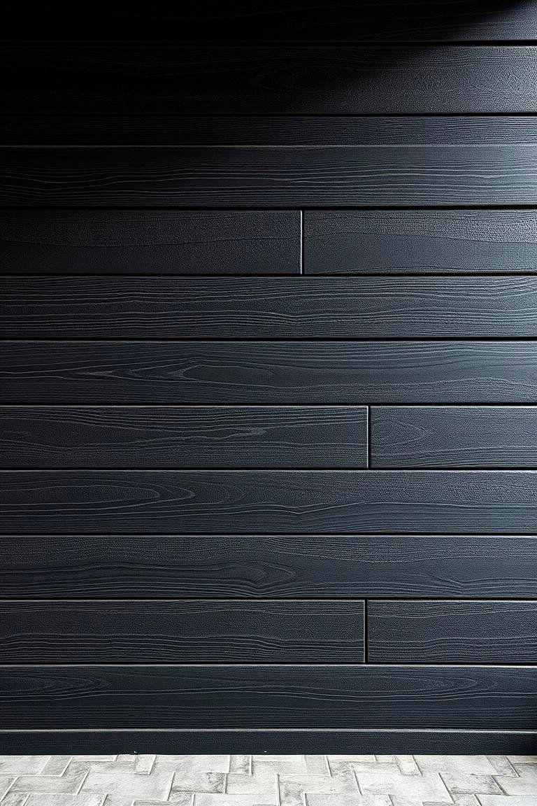 Multi layered Shiplap for Depth - 24 Black Shiplap Wall Ideas