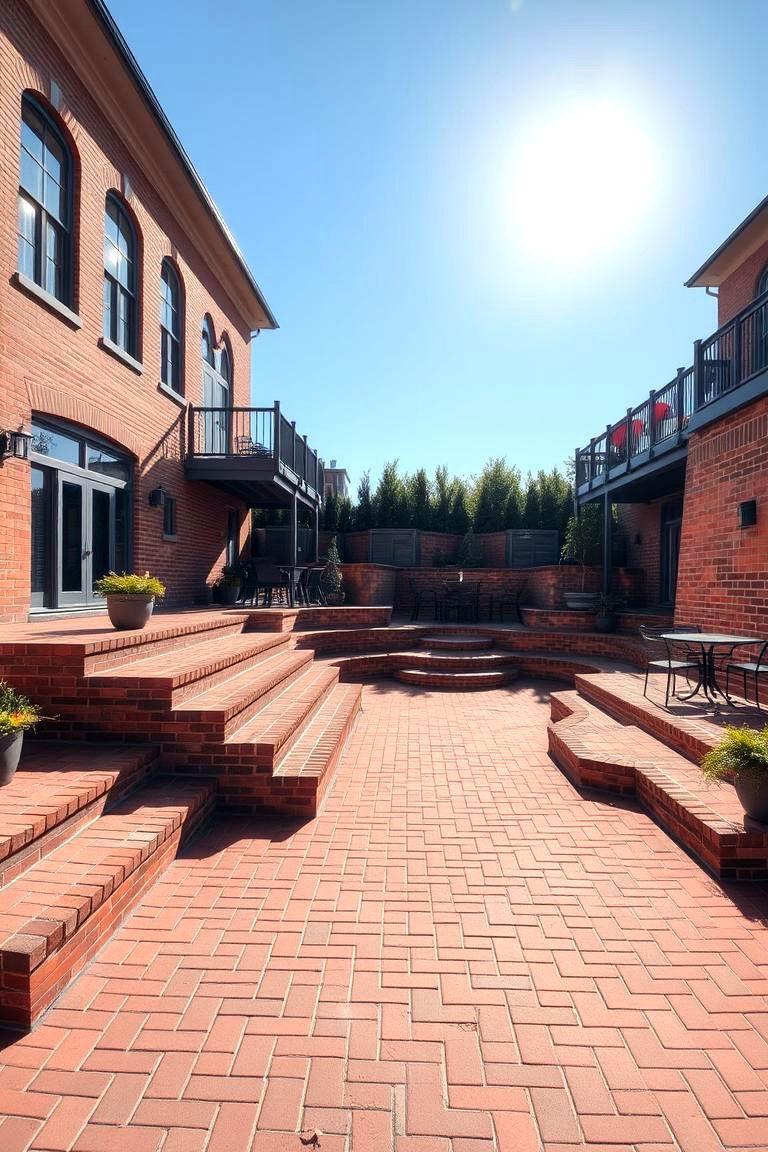 Multi level Brick Patio - 24 Brick Patio Ideas