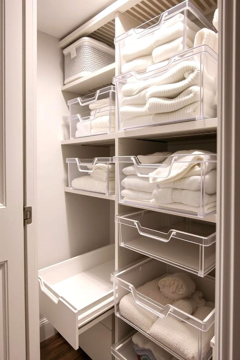 Multi tiered Drawer Systems - 24 Laundry Closet Ideas