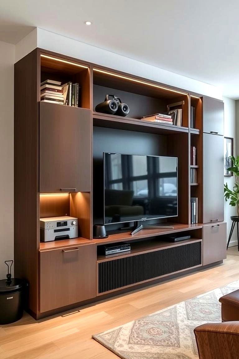 Multifunctional Entertainment Center - 24 Tv Over Fireplace Ideas