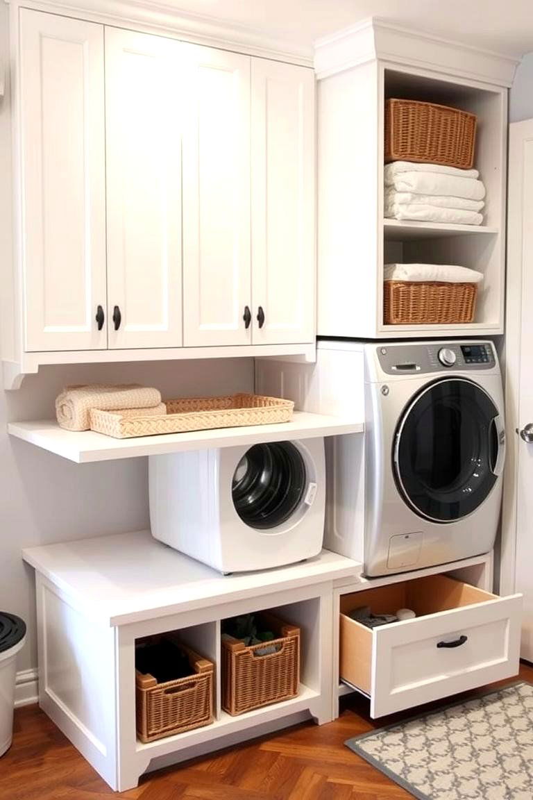 Multifunctional Folding Station - 24 Garage Laundry Room Ideas