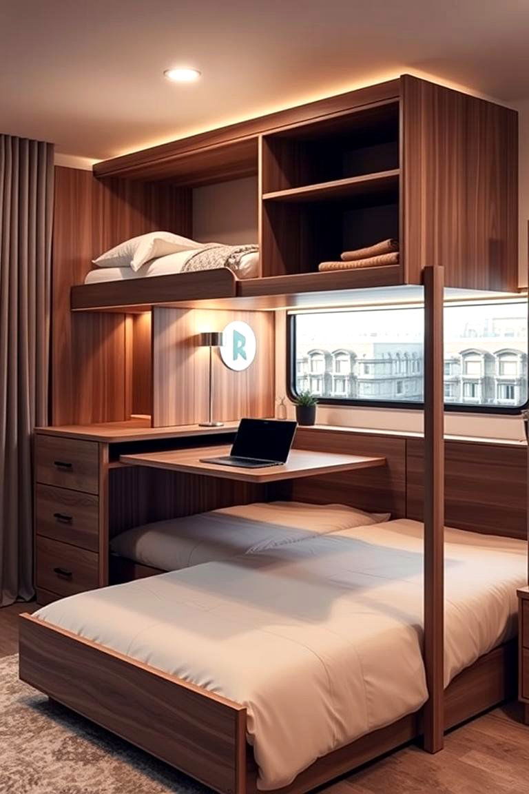 Multifunctional Furniture Beds - 24 2 Beds in One Small Room Ideas
