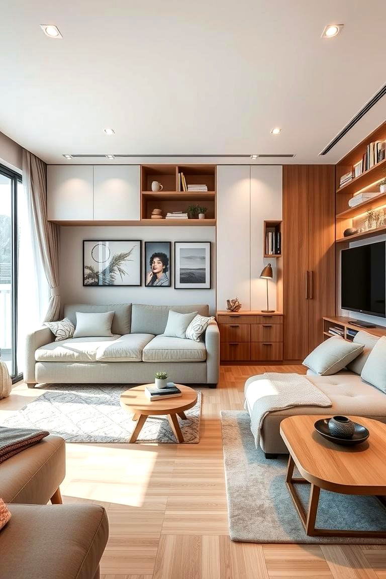 Multifunctional Furniture Setup - 24 Condo Living Room Ideas