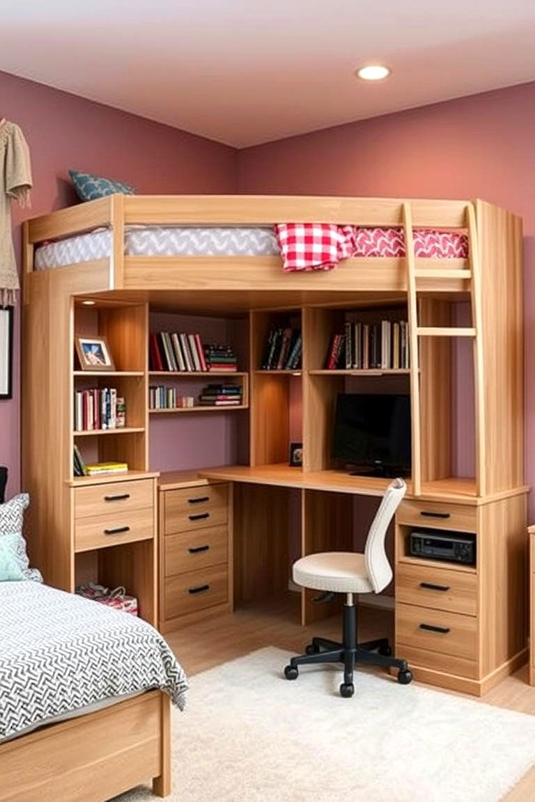 Multifunctional Furniture for Space Efficiency - 24 Teen Bedroom Ideas