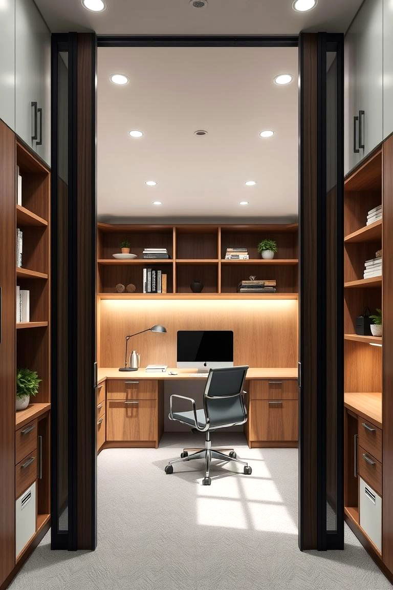 Multifunctional Office with Storage - 24 Home Office for Couples Ideas and Designs