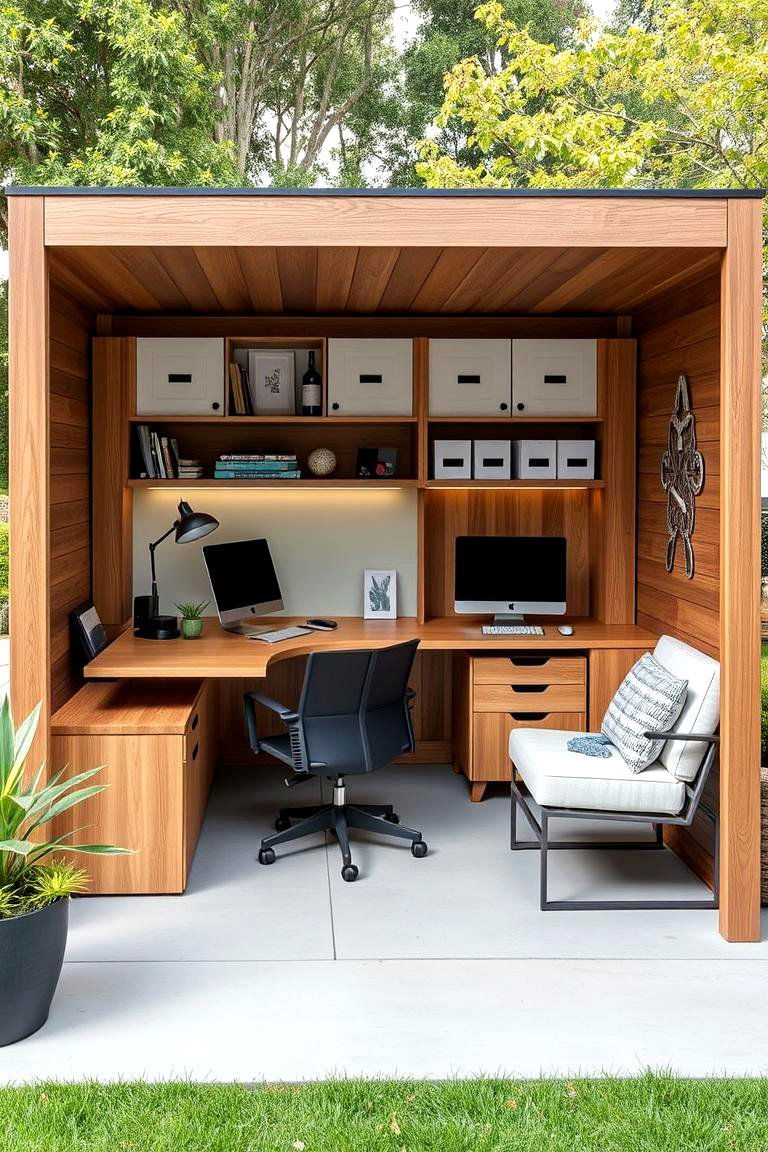 Multifunctional Outdoor Office - 24 Balcony Deck Ideas