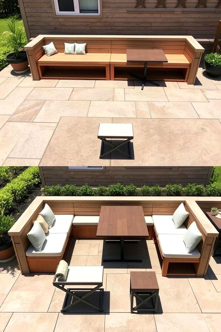 Multifunctional Patio with Storage - 24 townhouse patio ideas