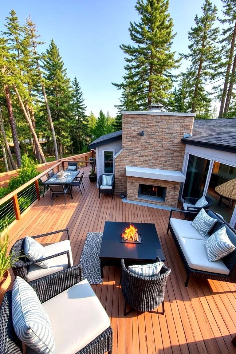 Multifunctional Space for Modern Living - 24 Covered Deck With Fireplace Ideas