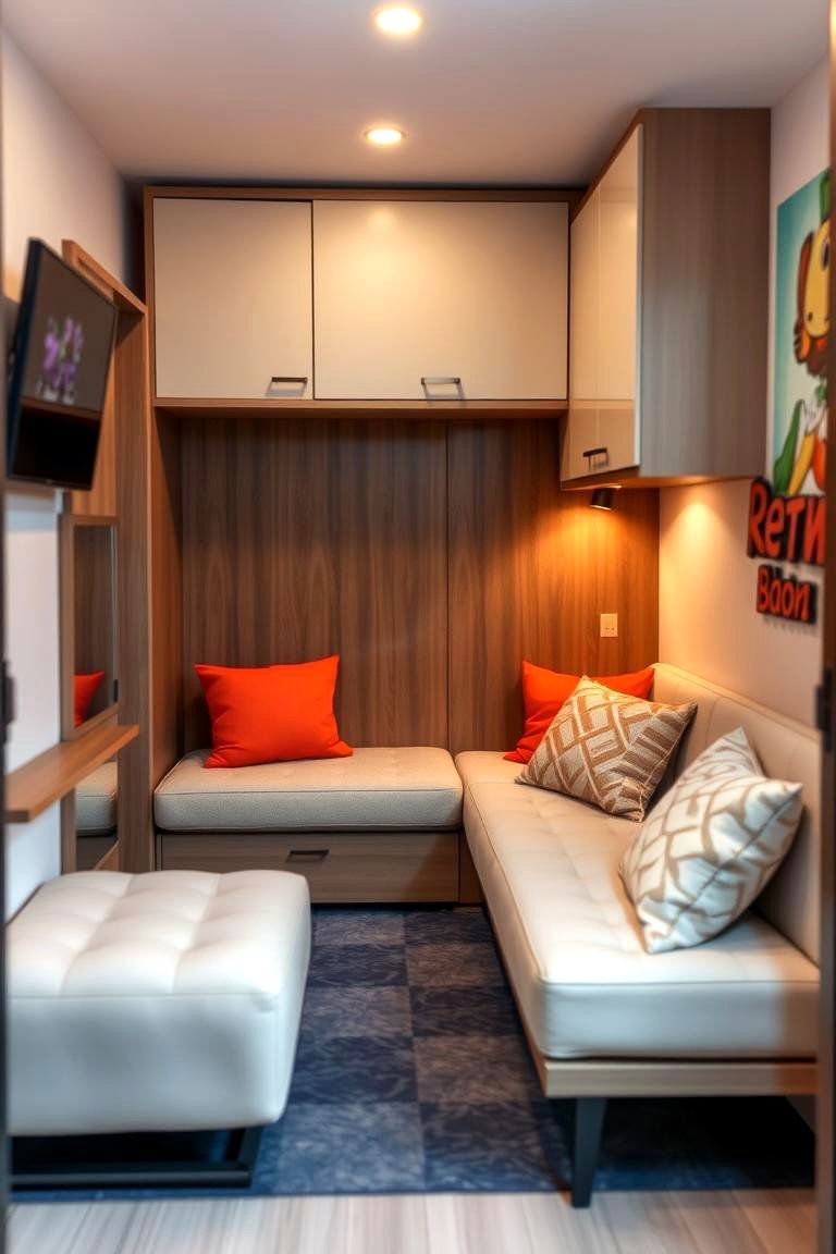 Multipurpose Furniture Marvel - 24 Small Media Room Ideas