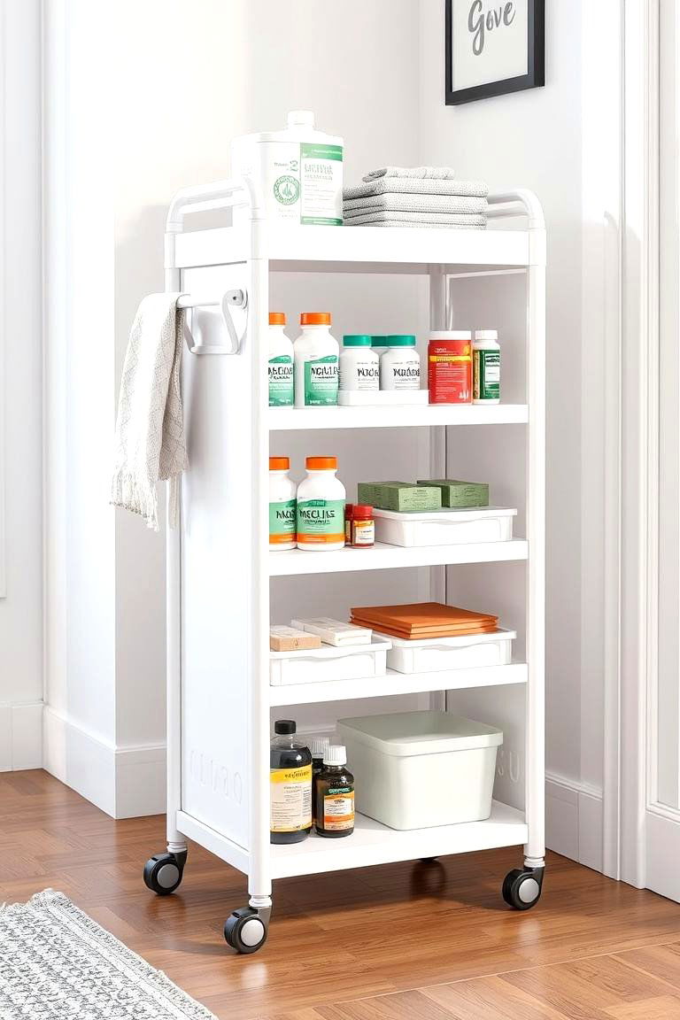 Multipurpose Medicine Storage Cart - 24 Medicine Storage Ideas