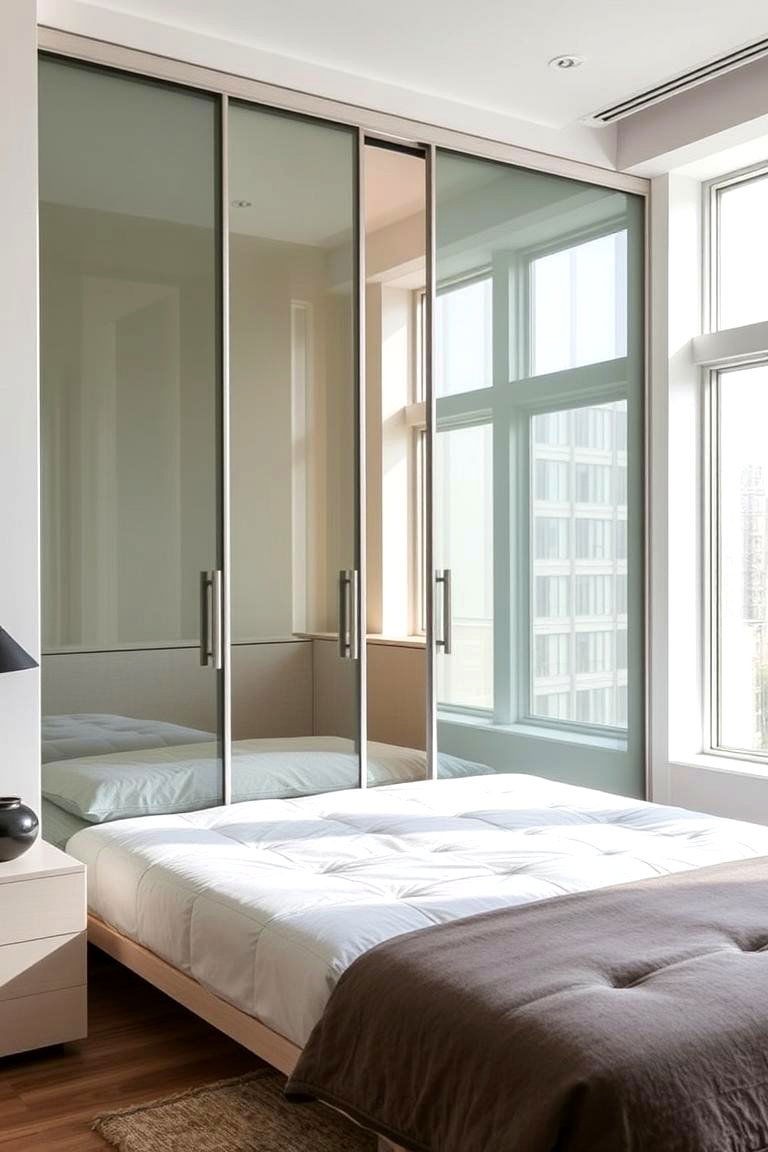 Murphy Bed with Glass Sliding Doors - 24 Murphy Bed Ideas