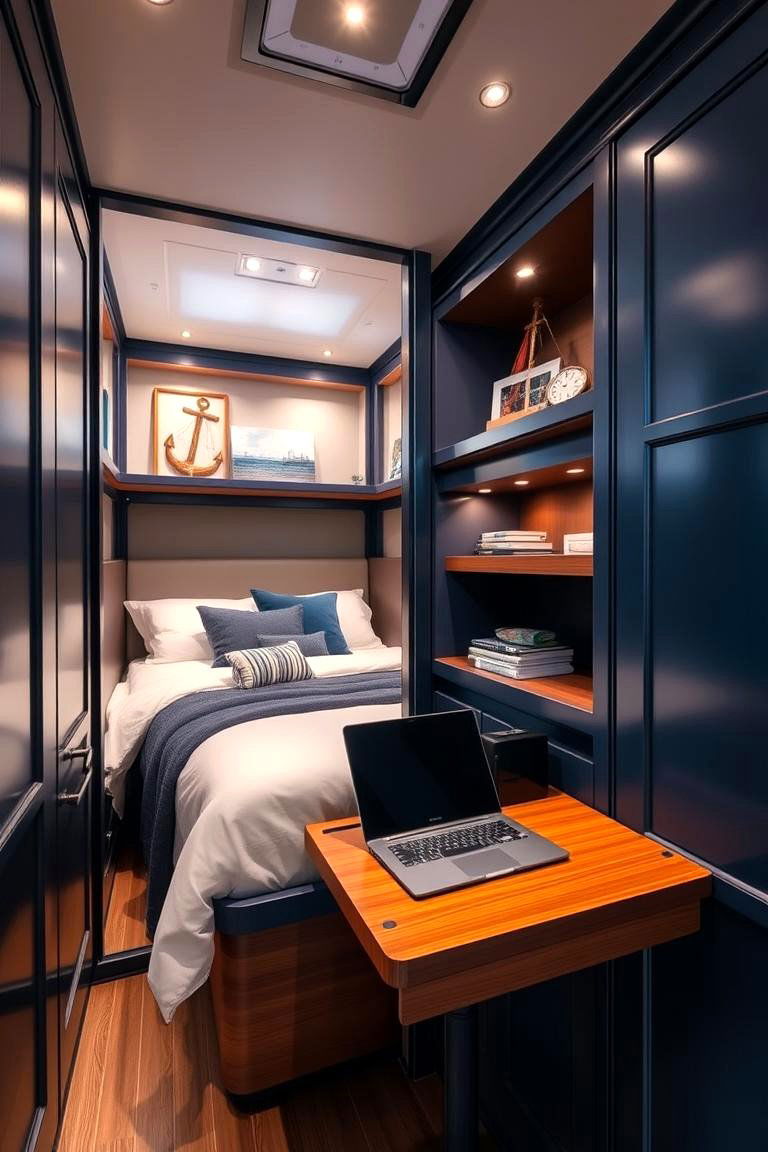 Murphy Bed with Integrated Storage - 24 yacht bedroom ideas