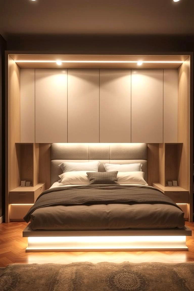 Murphy Bed with Soft Lighting - 24 Murphy Bed Ideas