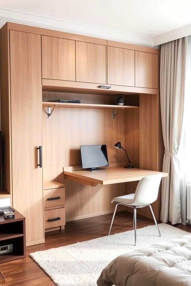 Murphy Bed with a Desk and Chair - 24 Murphy Bed Ideas