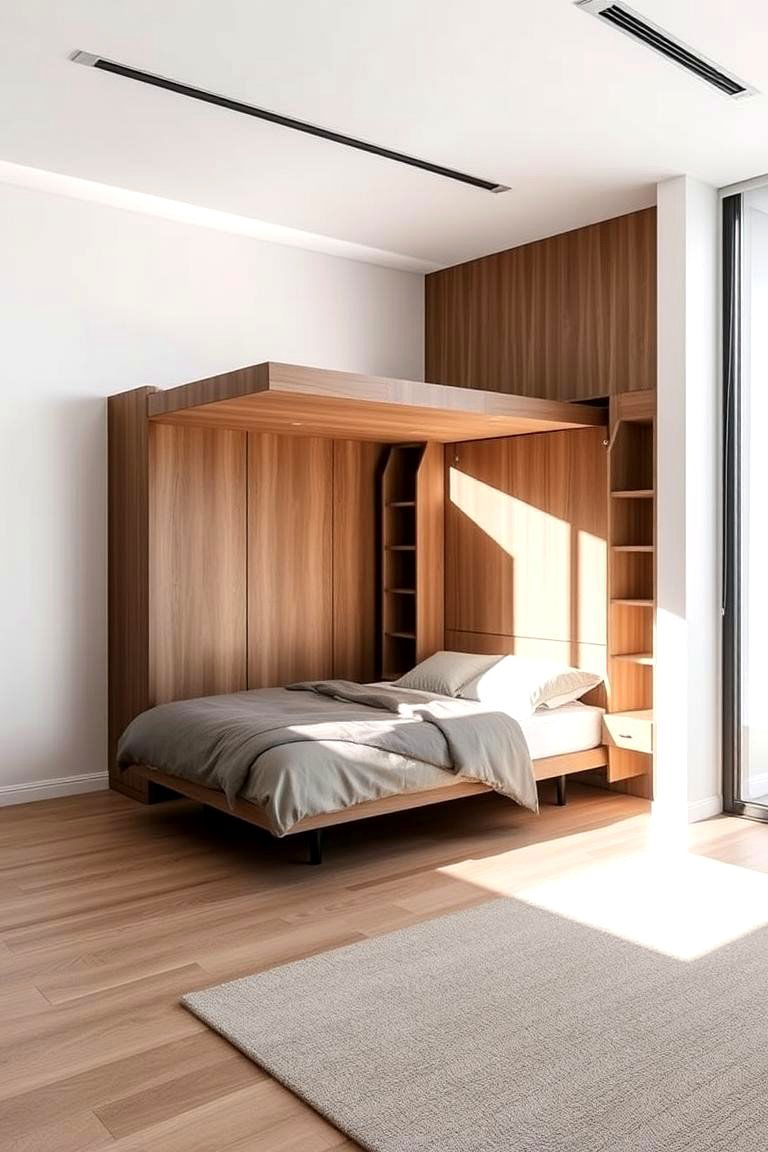 Murphy Beds for Flexibility - 24 2 Beds in One Small Room Ideas