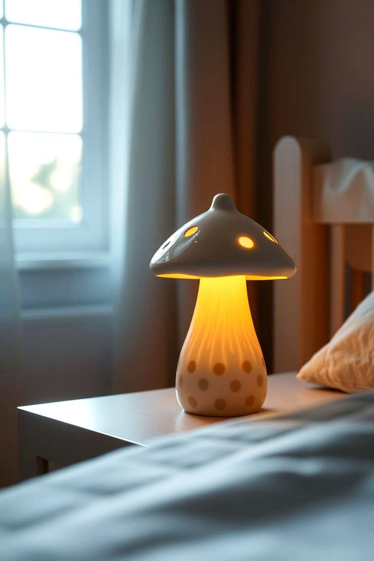 Mushroom Night Light - 24 Woodland Nursery Ideas