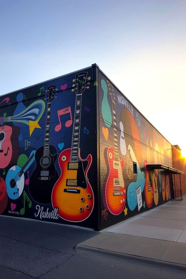 Music City Mural on Demonbreun Street - 24 Nashville Murals