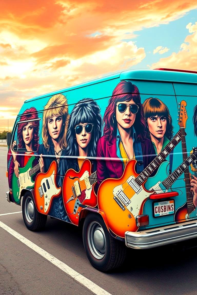 Music Inspired Designs - 24 70s Van Art Ideas