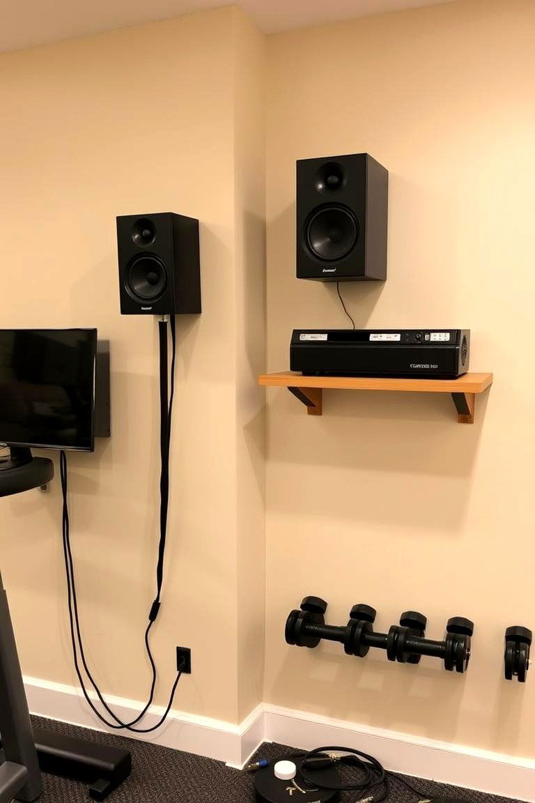 Music Setup for Motivation - 24 Home Gym Ideas