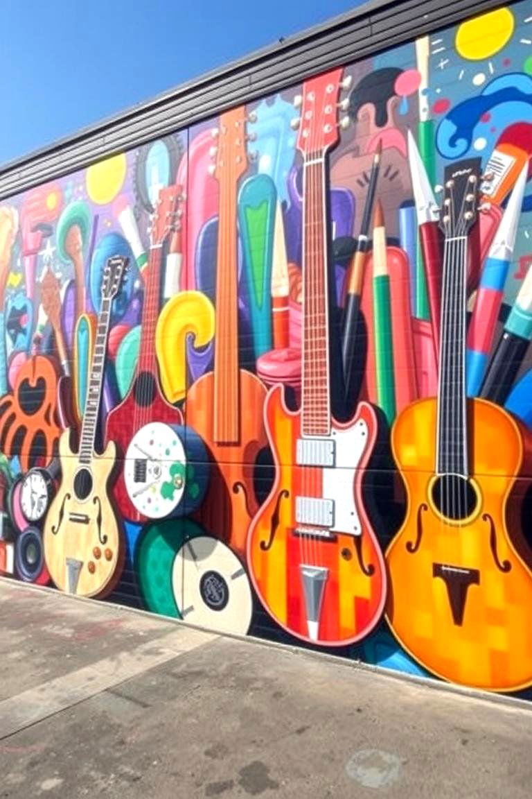 Music and Art Mural on 5th Avenue - 24 Nashville Murals