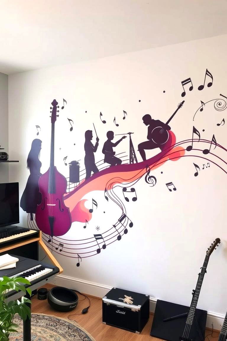 Musical Theme Mural - 24 Wall Mural Ideas