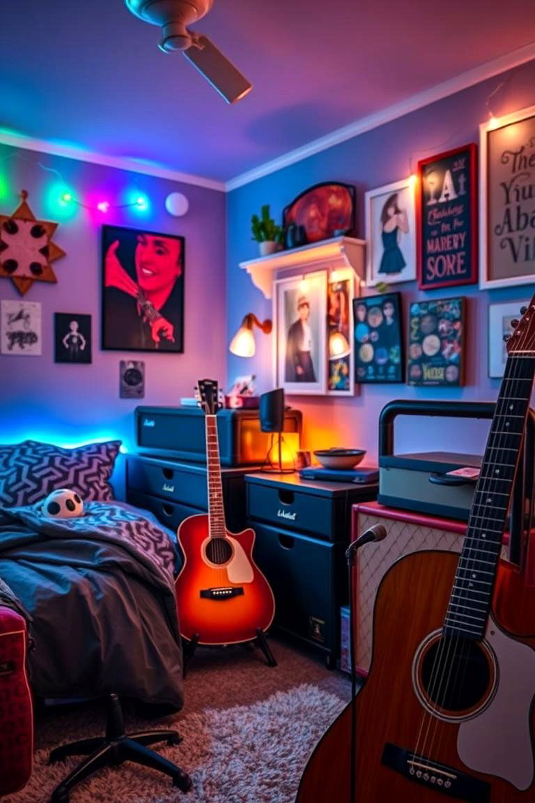 Musical Vibes Corner - 24 Teen Girl Bedroom Ideas