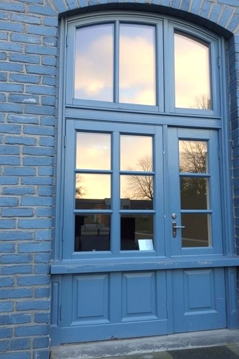 Muted Blue Inspirations - 24 Exterior Brick Paint Color Ideas